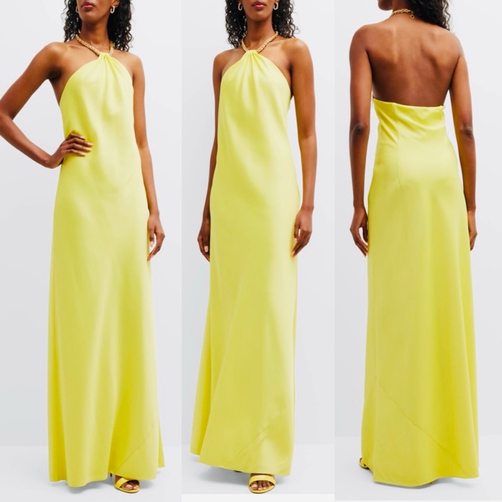 Liv Foster Chain Halter A-Line Gown NEW Size 10